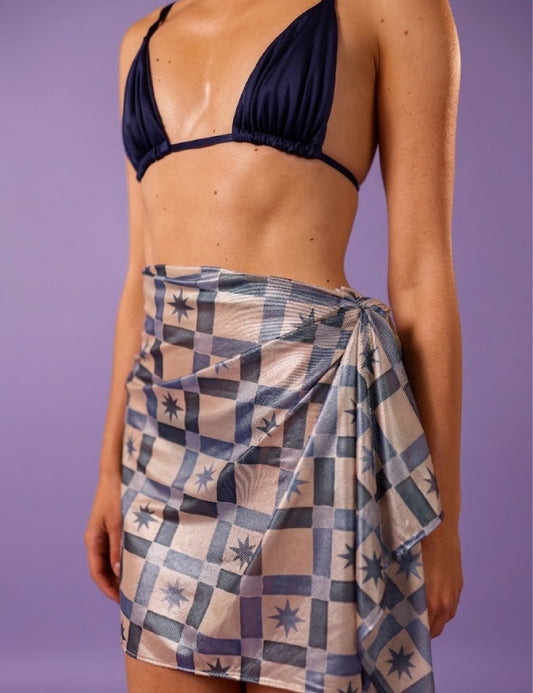 Pareo Corto Constelación Azul