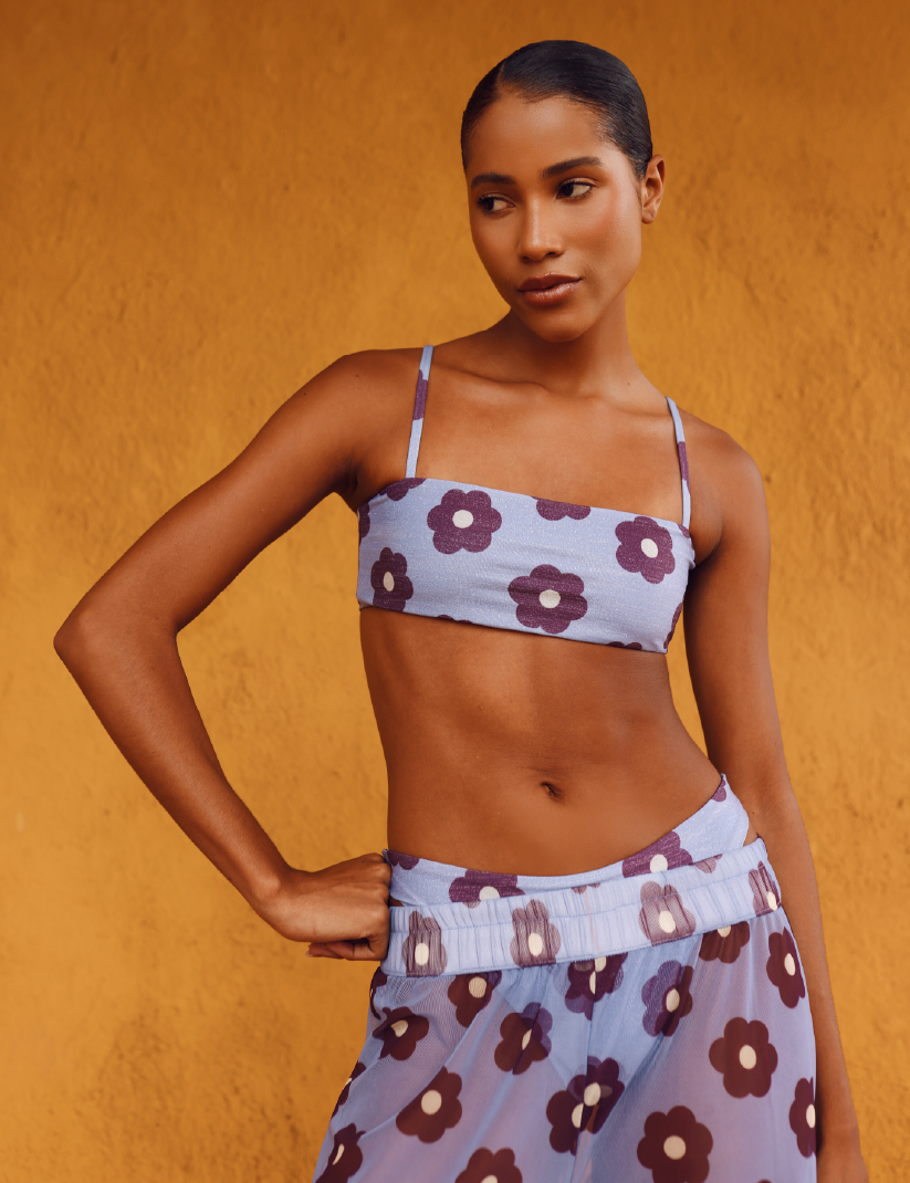 Detalle pretina Pantalón Mini Flowers OPHIA × easypeople – acabado artesanal colombiano, Easy Summer
