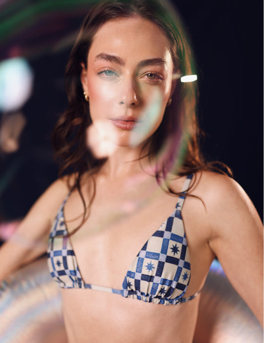 Top de Bikini Via Lactea Azul