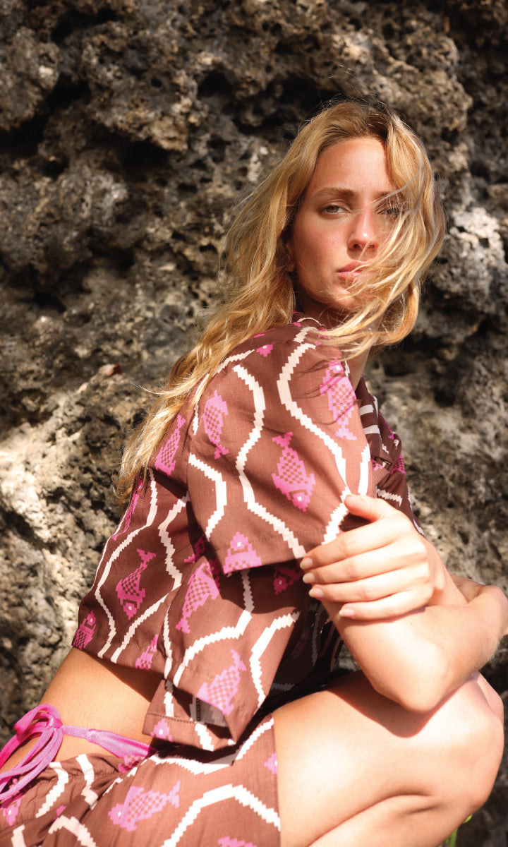 Camisa Lubina cover up playero versátil ligero - Ophia swimwear
